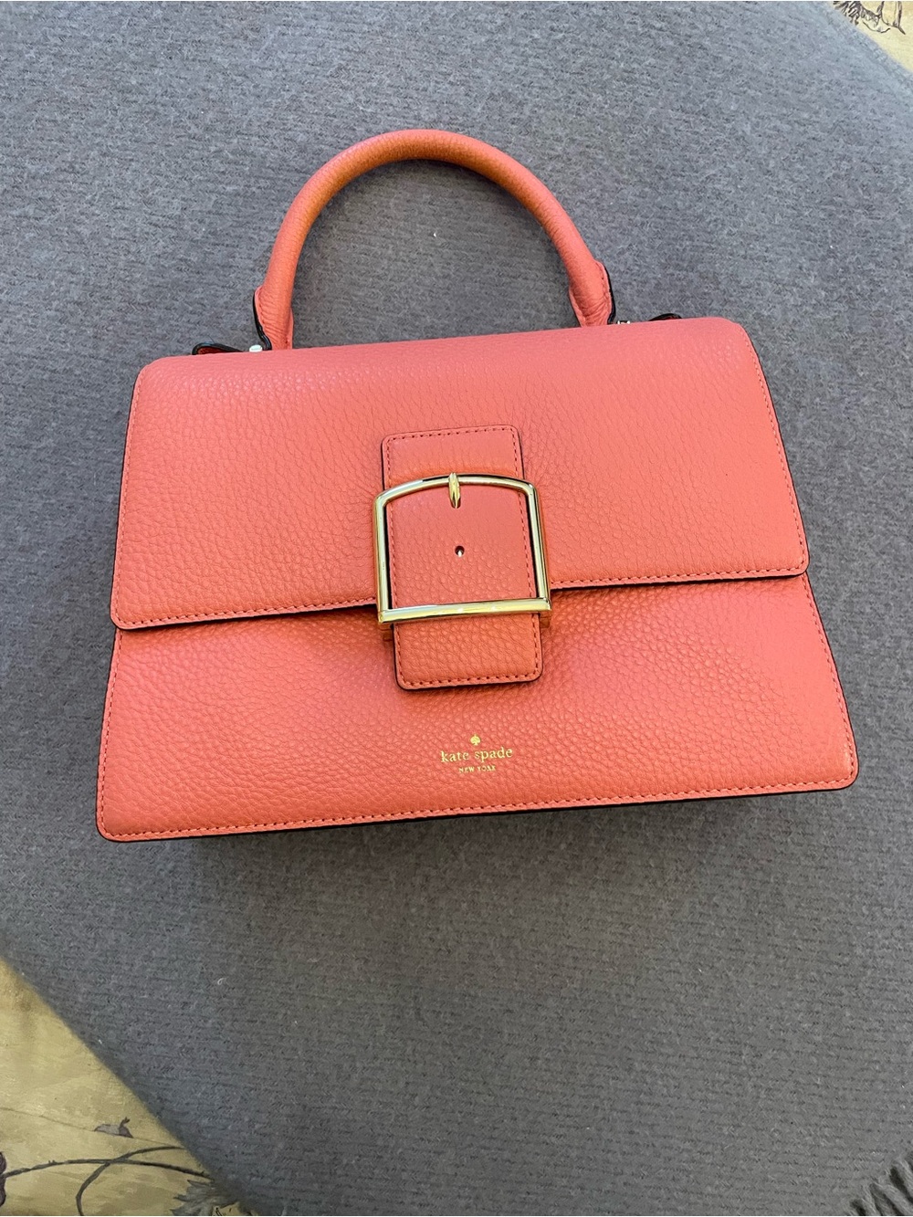 kate spade Coral- pink Leather Top-Handle Satchel